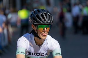An Athlete from Aachen having a bit of fun while cycling
