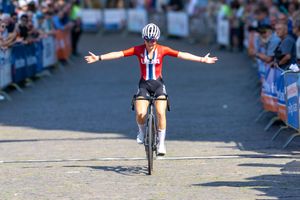 An American U17-Athlete celebrating her win