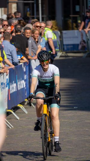 An athlete from Aachen having the time of her life