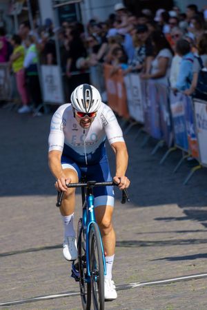 A competitor on his last sprint to the finish-line